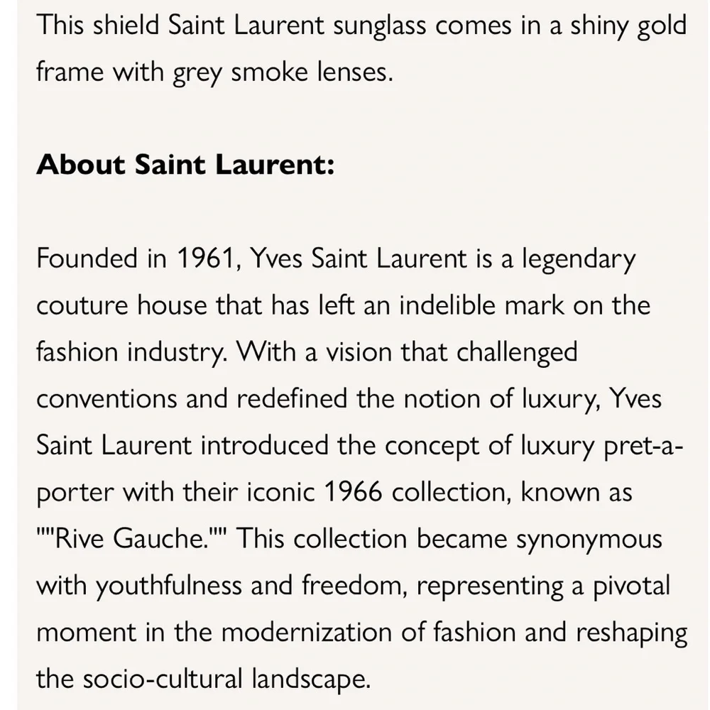 Saint Laurent Sunglasses Cat Eye - Picture 8 of 8